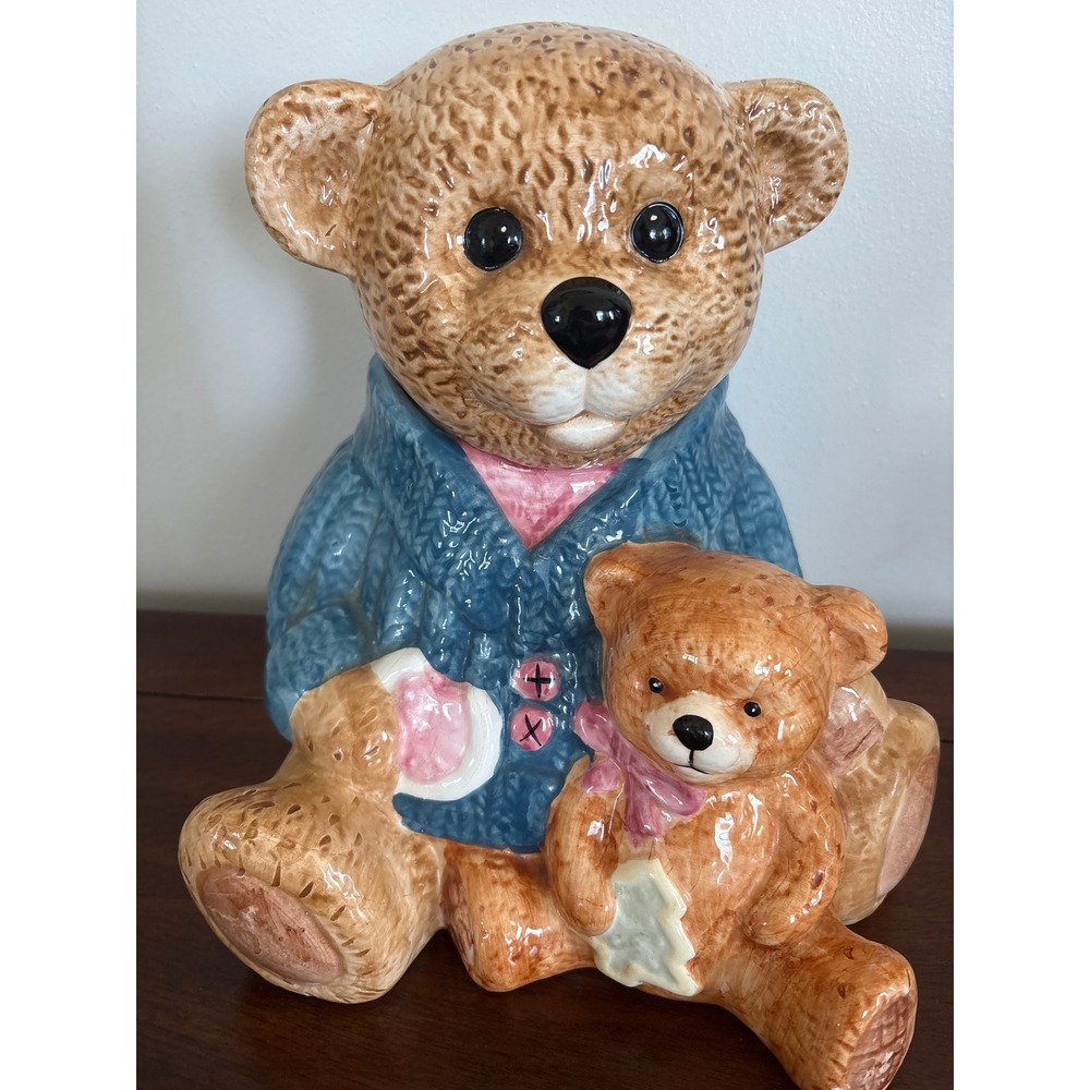 Vintage Cresco Large Papa & Baby Bear Cookie Jar